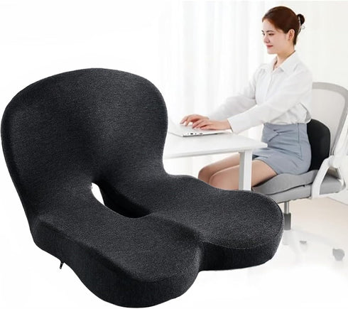 Celinva Orthopedic Cushion for Car Chair Wheelchair Sitting Sciatica, Memory Foam Seat Cushion