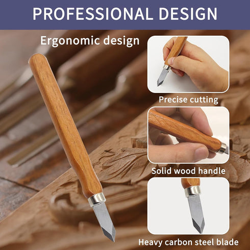 2Pack Marking Knife for Woodworkers, High Carbon Steel Blade Precision Scribe, Double & Single Bevel Scoring Knife
