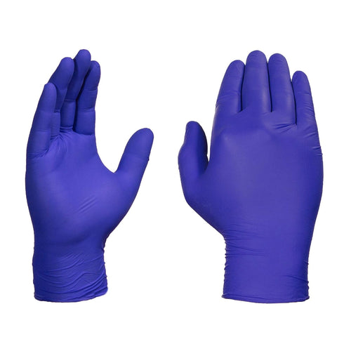 AMMEX Indigo Nitrile Disposable Exam Gloves, 3 Mil, Latex & Powder Free, Food-Safe, Textured, Non-Sterile, Large, Box of 100