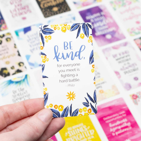 bloom daily planners Act of Kindness Deck - Set of 30 Mini Encouragement Cards with Positive Quotes, Assorted Designs