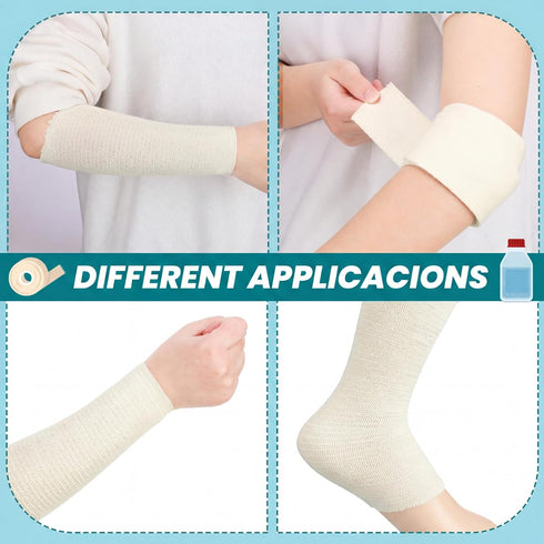 Absorbent(4 Inch 11 Tondiamo Cotton Tubular Stockinette Gauze Roll Tubular Arm Stocking Elastic Leg Stockinette Tubing