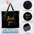 200 3 Packet Package 9 12'', 12 15'', 15 18''(Black) Teling Pcs Thanks Bags with Handle Bulk Thank You Merchandise Bags