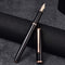 HongDian 920 Black Metal Fountain Pen, Rose Gold Plated Extra Fine Nib, Classic Writing Pen with Ink Converter