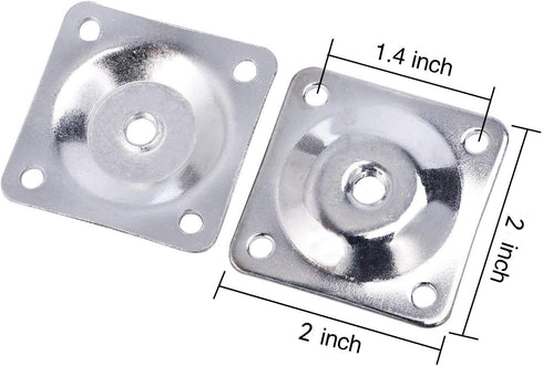 4PCS Leg Mounting Plates with Screws for Sofa, Couches, Tables, Furniture Legs Brackets Hardware Attachment