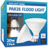 PAR38 LED Outdoor Flood Light Bulbs, 2 Pack, Dimmable 20W (200W Equivalent), E26 Base, 5000K Daylight, 1800 Lumens