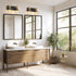 2-Light FadimiKoo Rustic Style Wood Bathroom Wall Sconces, Black Gold Bathroom Vanity Light Fixtures with Metal Shade