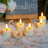1.6" x2.5" 9pcs Yeelida Rechargeable Flameless Tea Light Candles with Remote & Type-C Charging Cable, Timer LED