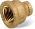 Supply Giant CSSD0340 3/4'' x 1/4' Reducing Coupling with Female National Pipe Taper Threaded Ends, Brass Construction