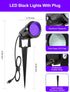 ZUCKEO 15W Halloween Black Light Spotlight, Waterproof LED Blacklight for Glow Party, Body Paint, Yard Garden Decor