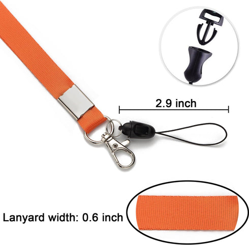 YOUOWO 10 Pcs Neck Office Lanyards for ID Badges Holder, 10 Colors for Kids ID Name Badge