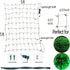 5ftx5ft 100LED HISHINY Christmas Net Lights Outdoor, Green Wire, Connectable Bush Mesh Net Lights String