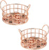 Rose Gold Binder Clip Holder, Mesh Desk Accessories, Small Office Supplies Organizer for School and Home (2PCS)
