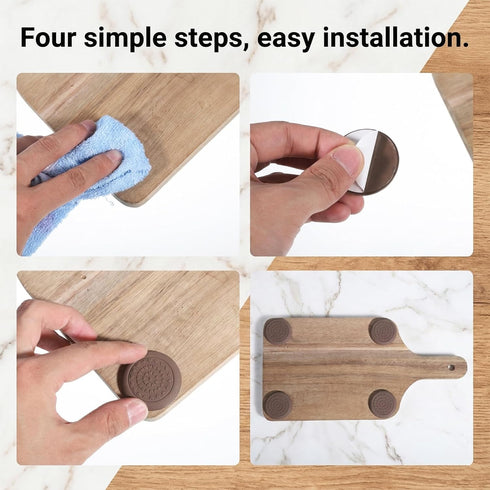Qianyu 8 Countertops Pcs Anti Slip Silicone Feet Pad Cutting Board Stabilizer Pads Non Slip Waterproof Gripper Pads