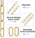 6 6 66 2 garini Feet Gold Light Fixture Chain Feet, Adjustable Metal Pendant Chandelier Chain Extension with Detachable