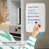 Magnetic Dry Erase Board Sheet for Fridge, 12"x8" Small White Board Organizer with Eraser and Markers