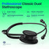 Lightweight Stethoscope, Dual-Frequency Diaphragm, Bell & Diaphragm & Pediatric Diaphragm, Noise-Reducing Silicone Ear