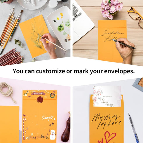Joyberg 48 PCS 6x9 Envelopes - Yellow Self Seal Printable Catalog Mailing Envelopes, Tear Resistant Kraft for Letters,