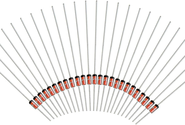 BOJACK 1N34A Germanium Diode, 50 mA 65V Axial Electronic Diodes (Pack of 25)
