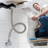 27416-NL-2 Toilet Connector, 16 Inch Braided Stainless Steel Hose, 3/8 Compression x 7/8 Female Ballcock Nut