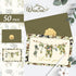 50 4 6 Inch Whaline Pcs Baby Shower Thank You Cards Greeting Cards with Envelopes Stickers Vintage Green Camouflage