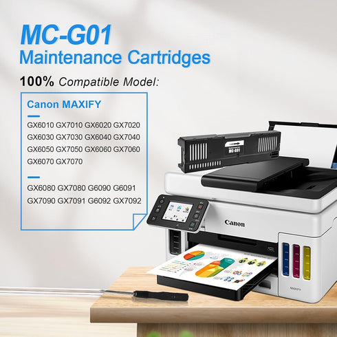 YOUEXPERT MC-G01 Maintenance Cartridge Waste Ink Tank for Canon MAXIFY GX6020 GX7020 GX6040 GX6050 GX7040 GX7050