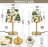(Bulb Included),7.9x12.6in Table Lamp Christmas Cactus Trees Pattern Desk Lamp with Fabric Shade Tablelamp for Bedroom