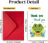 TNCDJKPA Cute Crocodile Thank You Card with Red Envelope - Watercolor Alligator Thanks Greeting Card for Kids Birthday