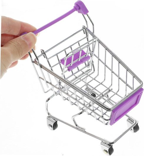 Compact Rolling Mini Shopping Cart - Versatile Office Organizer