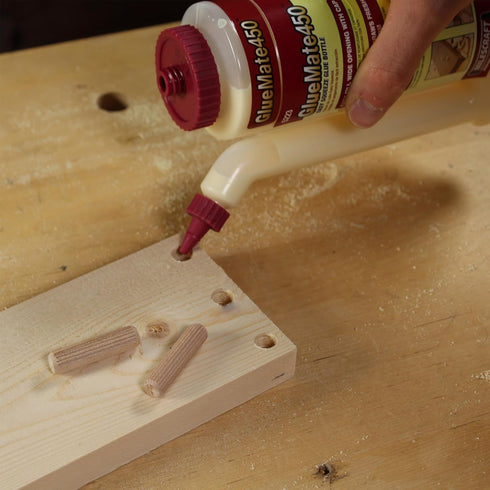 Milescraft 5223 Glue Mate 450-15oz, Precision Wood Glue Bottle with Anti-Drip Design for Woodworking