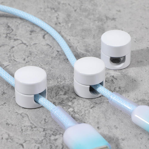 Yuanchu 3 Sets Cable Organiser Clips, Adhesive Cable Holder Clips White Adjustable Magnetic