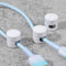 Yuanchu 3 Sets Cable Organiser Clips, Adhesive Cable Holder Clips White Adjustable Magnetic