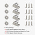 ZFBB 4 Pack Magnetic Cabinet Door Catch with Magnets for Kitchen Closet Door Closing (Silver)