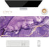 Desk Mat, Large Mouse Pad, 32" x 12" XXL Extended Gaming Mousepad, Desktop Decor Desk Pad, Cute Men Women Office Supplies and Accessories, XL Mouse Pad for Laptop & Keyboard, Purple Marble by Niniubye