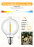Brightown G40 Replacement LED Light Bulbs, 10 Pack Clear Globe Bulb fits E12 C7 Candelabra Screw Base Sockets, 1.5 Inch Dimmable Edison Light Bulbs for Indoor Outdoor Patio Decor, Warm White by Brightown