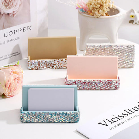 uxcell Business Card Holder for Desk, Plastic Single Side Business Name Card Organizer Desktop Card Rack Display Stand