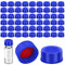 Blue Solid Polypropylene Cap, Red Silicone Septa with Ribbed Thread Screw Cap, Accessory for 1.5ml HPLC
