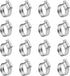 WINL Stainless Steel Hose Clamps - 16 Pack Worm Gear Drive Clamps for Automotive Plumbing, 1/2 to 1-1/16 Inch