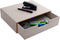 PU Leather Stackable Organizer Drawer, Executive Desktop Filing Cabinet for Jewelry, Bills, Paper, Beige
