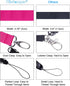 Wisdompro Office Lanyard, 5pcs 23 inch Polyester Neck Strap with Oval Clasp for ID Badges, Keys, Phones - Hot Pink