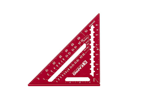 Kapro 446 High Definition Anodized Rafter Square, 7 Inch, Lightweight & Compact with Conversion Table and Protractor