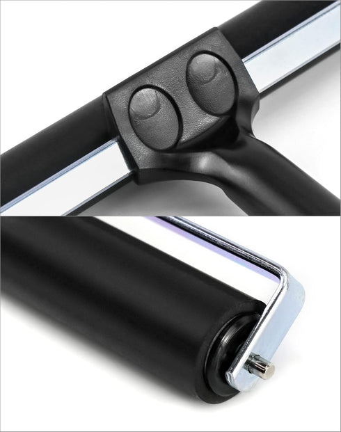 QWORK 8 Inch Rubber Roller, Tape Roller for Print, Tape, Wallpapers, Scrapbooks