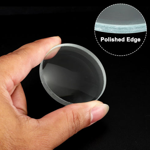 PATIKIL 3 Pack Double Concave Lens, 6" Focal Length, 50mm Diameter, 6mm Height Glass for Physics Experiment, Clear