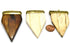 Bone Arrow Pendant | Flat Pointed Arrow Shaped Natural Ox Bone Pendant | Focal Pendant with Dotted Gold Cap | Light