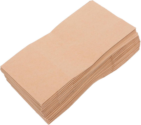 Mipcase 100pcs Kraft Paper Bread Bags with Flat Bottom, 18x9x5.5cm Greaseproof Bakery