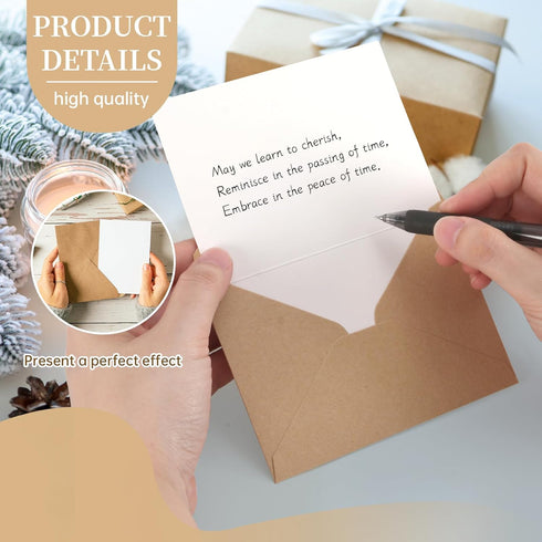 ZestHub 40 Pack 5x3.5 Inchs Small Thank You Cards, Mini Gold Foil Thank You Notes Bulk with Envelopes and Stickers