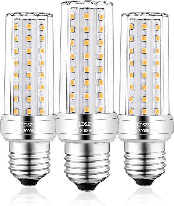 E26 LED Bulbs, 20W LED Corn Light Bulb, 150W Equivalent, 2000lm, Warm White 3000K, E26/E27 Base, 3 Pack