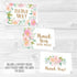 Hadley Designs 24 Floral Thank You Cards with Envelopes - Bulk Wedding Appreciation Notes Set for Graduation, Bridal