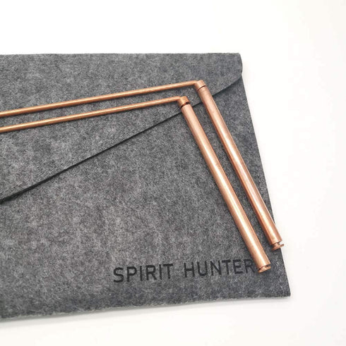 Spirit Hunter 99.9% Copper Dowsing Rod, 2PCS Divining Rods with Bag, Detect Gold, Water, Ghost Hunting