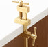 KAKURI 5" HATAGANE Small Bar Clamps for Woodworking, Metal Parallel Clamps Tool Set 2 Pcs, Brass Gold, Made in Japan