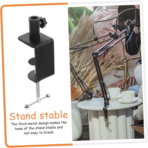 HONITANO Adjustable Desk Clamp Table Mounting C-Clamp for Lamp Light Stand and Tablet Holder with Stable Cantilever